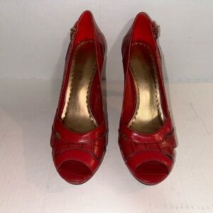 Gianni Bini Red Leather Heels
